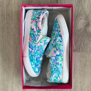 SOLD!- NWT Lilly Pulitzer Julie Sneakers, Blue Ibiza; 8.5